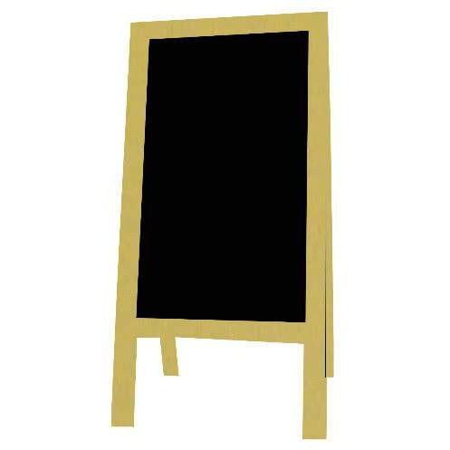 Outdoor Little Peddler Chalkboard Easel - Dusty Gold - With Legs - Tall Orientation