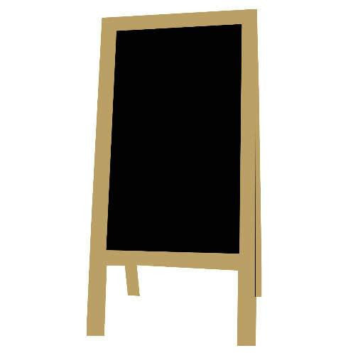 Outdoor Little Peddler Chalkboard Easel - Taupe - With Legs - Tall Orientation