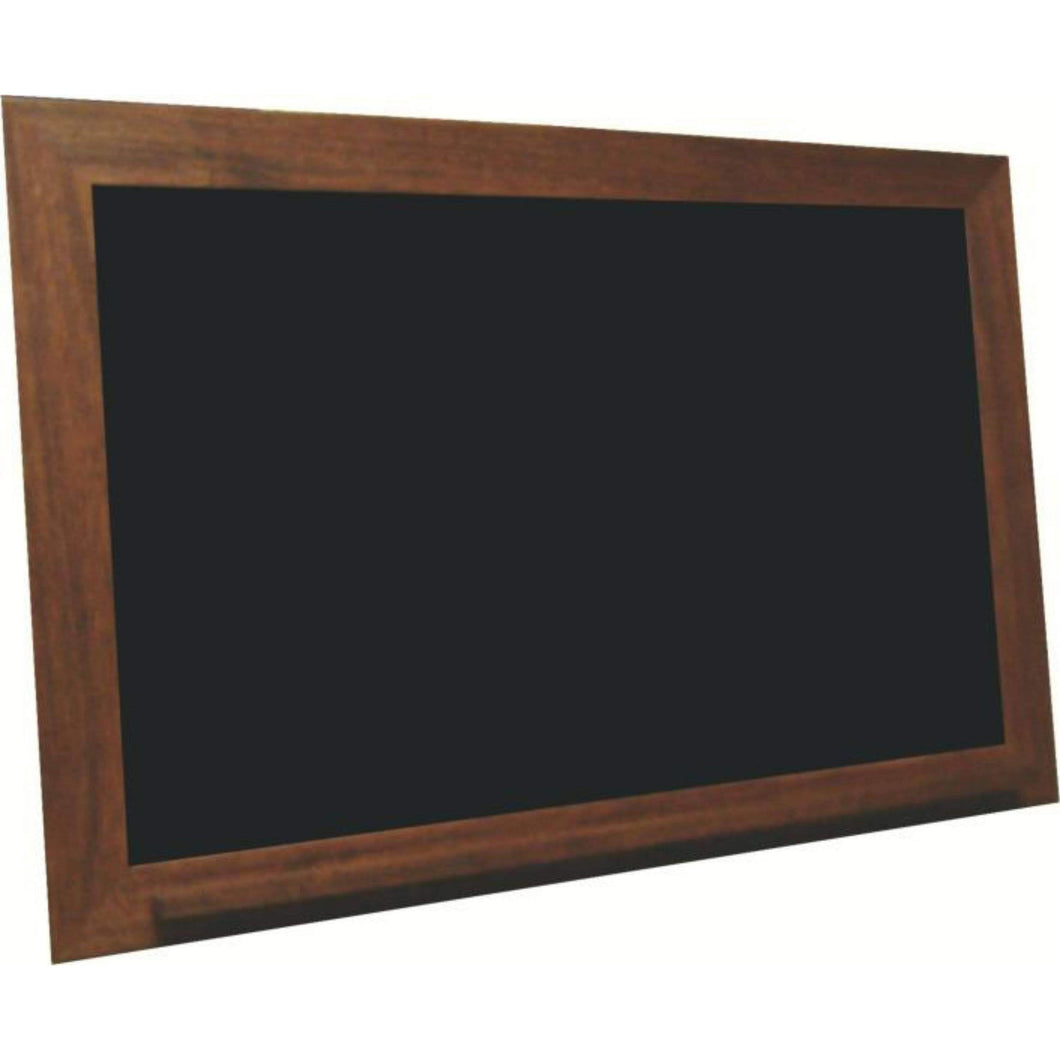 Classic Schoolhouse Black Chalkboard - Vintage Mahogany Frame